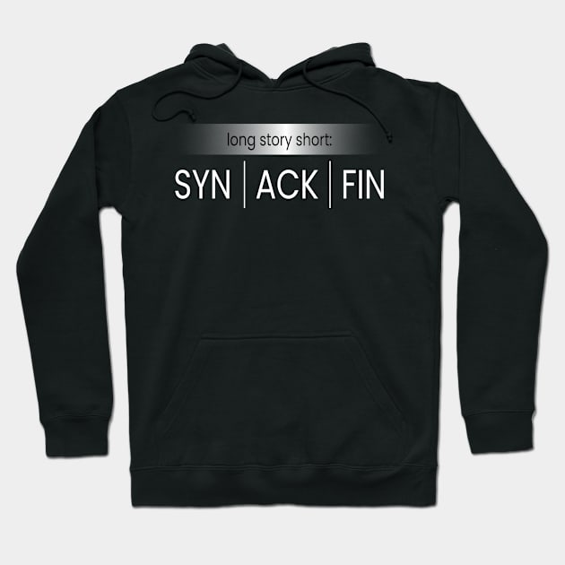 SYN ACK FIN IT Hacker Code Hoodie by MooonTees